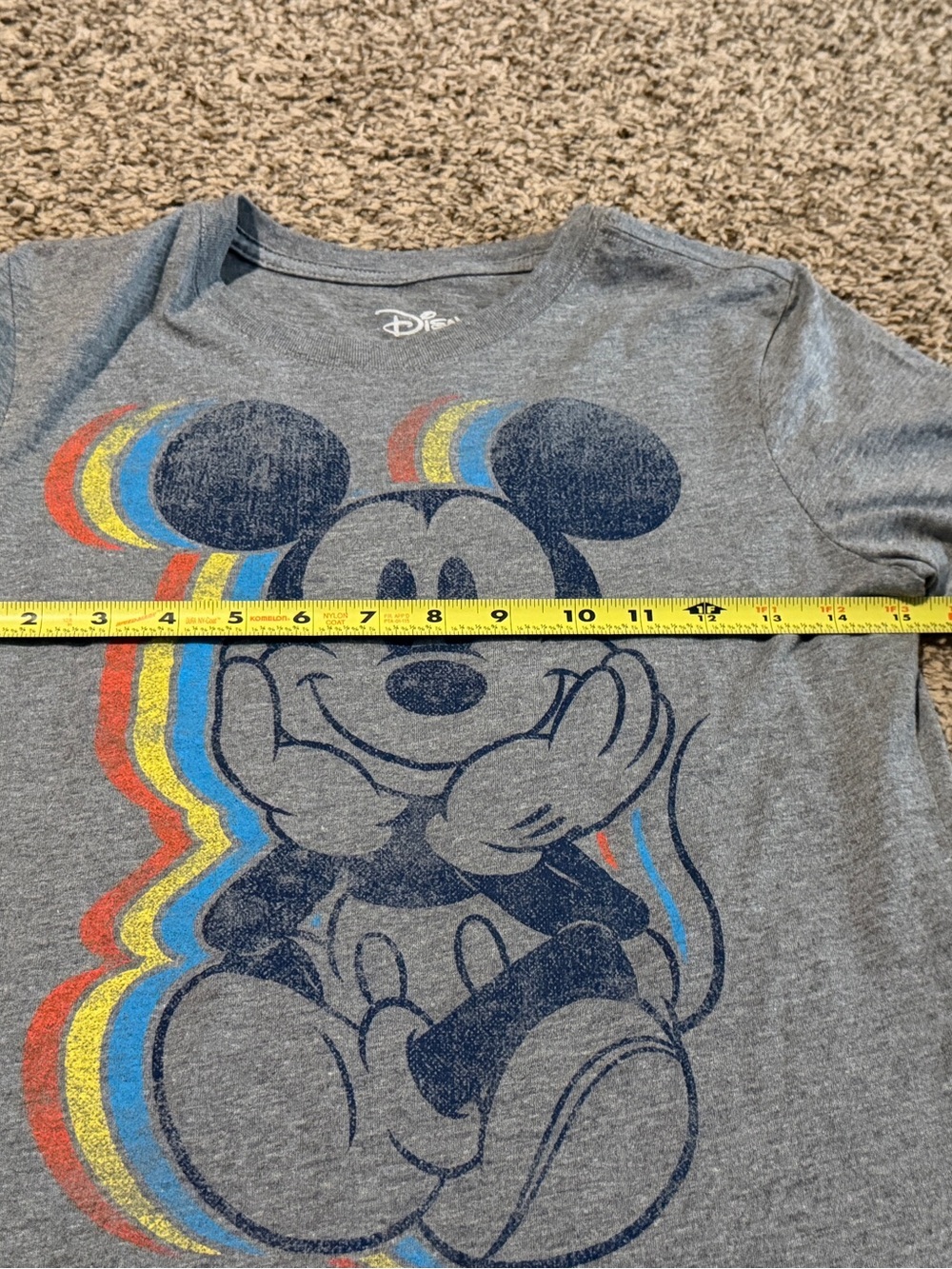 Disney Gray Mickey Mouse Short Sleeve T-shirt Size Medium - Picture 4 of 6